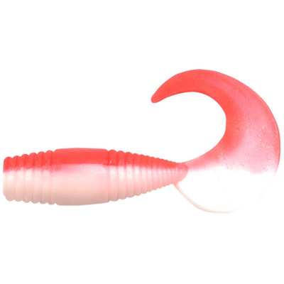 Силиконовая приманка Yaman Pro Spry Tail 3" цвет #27 - Red White (уп. 8 шт.)