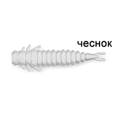 Силиконовая приманка Ojas Reit SW47, White (fluo), 10шт/банка, аромат Чеснок