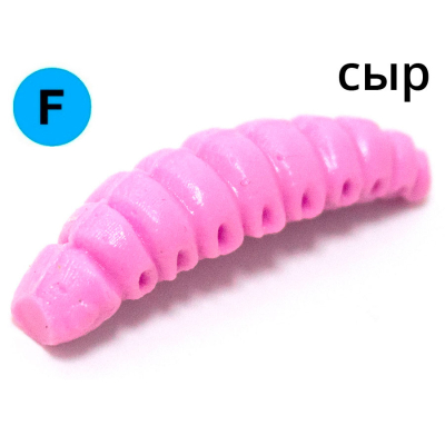 Силиконовая приманка Trout Zone Larva 1,3" Floating сыр цвет Сиреневый