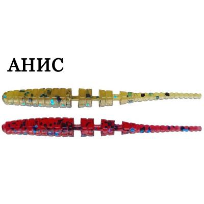 Силиконовая приманка Crazy Fish Polaris 1.2" 61-30-42/73-1 анис цв. green pumpkin bl. (зеленая тыква син.) / blue ruby (синий рубин)
