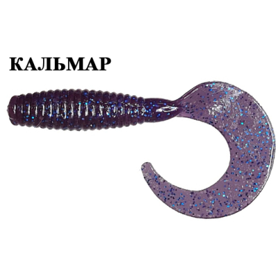 Силиконовая приманка Crazy Fish Angry Spin 1.4" 78-35-99-6 кальмар цв. Grape