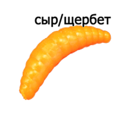 Мягкая приманка Trout Zone Maggot 1,3" (12 шт) Сыр/щербет персик