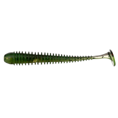 Силиконовая приманка Flagman Mystic Fish 4" цв. #1816 Black/Chartreuse