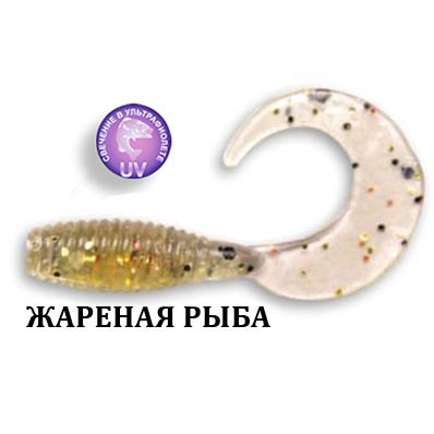Силиконовая приманка Crazy Fish Angry Spin 1" 20-25-30-3 жареная рыба цв. sand (песок)