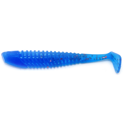 Силиконовая приманка Boroda Baits Yakudza 85 mm СИНИЙ (красные блестки) (Blue Red Flakes)