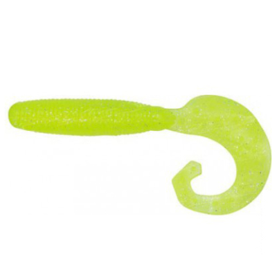 Силиконовая приманка Reins Fat G Tail Grub 3" цв. 129 Glow Chart Silver