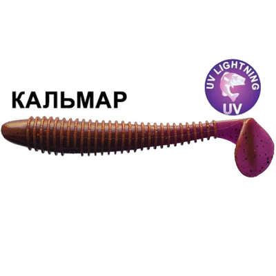 Силиконовая приманка Crazy Fish Vibro Fat 4.7" 39-120-12-6 кальмар цв. ultraviolet (ультрафиолет)