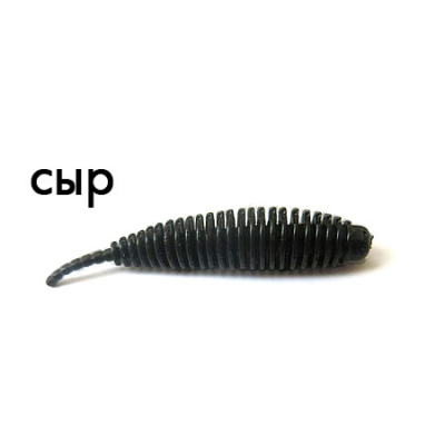 Мягкая приманка Trout Zone Plamp 2,5" черный сыр