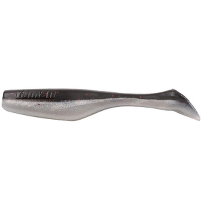 Силиконовая приманка Yaman Greedy Shad 5,5" цвет #34 - Black Red Flake/Pearl (уп. 4 шт.)