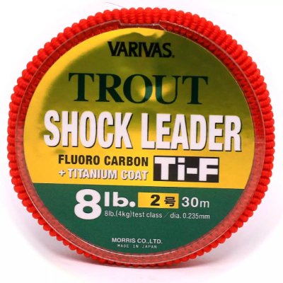 Леска флюорокарбоновая Varivas Trout Shock Leader Fluoro Ti-F 30m 2.0 8LB