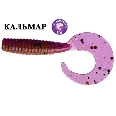 Силиконовая приманка Crazy Fish Angry Spin 1.4" 78-35-12-6 кальмар цв. ultraviolet (ультрафиолет)