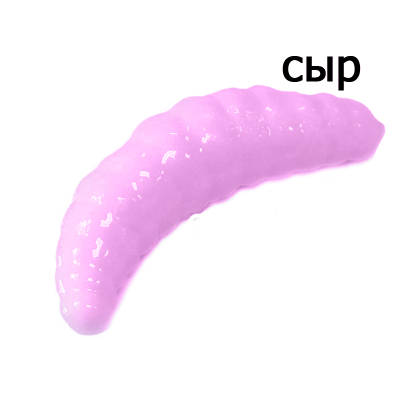 Мягкая приманка Trout Zone Maggot 1,6" сыр сиреневый