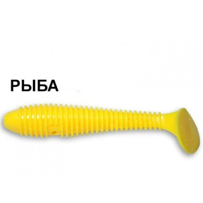 Силиконовая приманка Crazy Fish Vibro Fat 1-71-3-2 рыба цв. banan (банан)