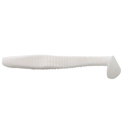 Силиконовая приманка Yaman Pro Flatter Shad 4" цвет #01 - White (уп. 5 шт.)