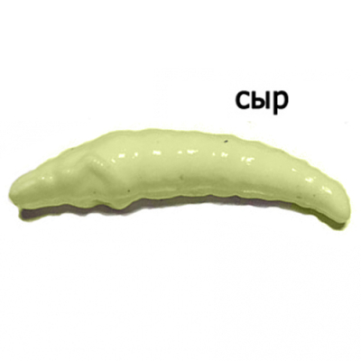 Силиконовая приманка Trout Zone Paddle 1.3" цв. Сыр светонакопительный