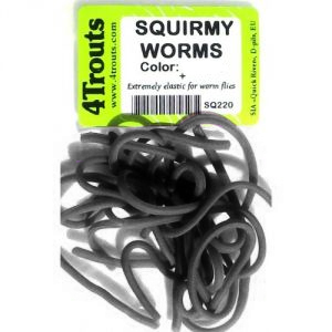 Сверхподвижные червячки Squirmy Worms (4Trouts) Черный, D=2mm
