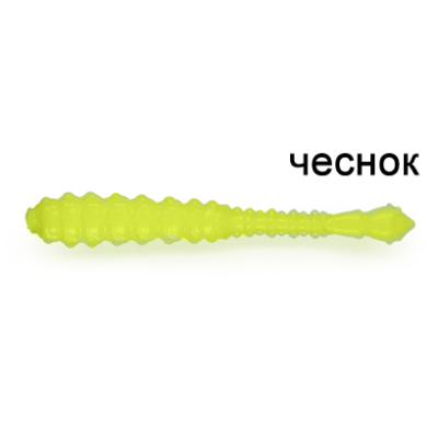 Силиконовая приманка Ojas Bony Leech SW48, Сhartreuse (fluo), 16шт/банка, аромат Чеснок