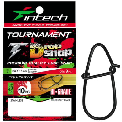Застежка Intech Tournament Drop Snap Matt black (9 шт) (#0000)