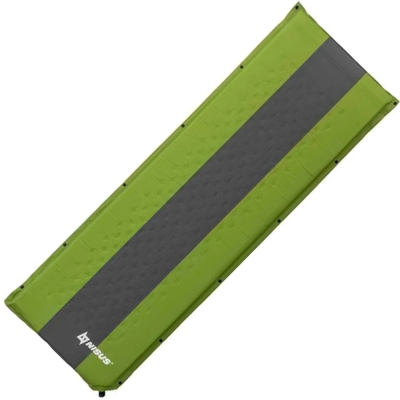 Коврик самонадувающийся Nisus 190x65x4 салатовый/серый (N-004-GLG)