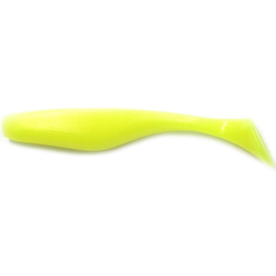 Силиконовая приманка Yaman Greedy Shad 5,5" цвет #02 - Chartreuse (уп. 4 шт.)