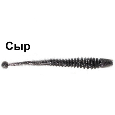 Мягкая приманка Trout Zone Boll 2.9" Сыр черный с блесткой