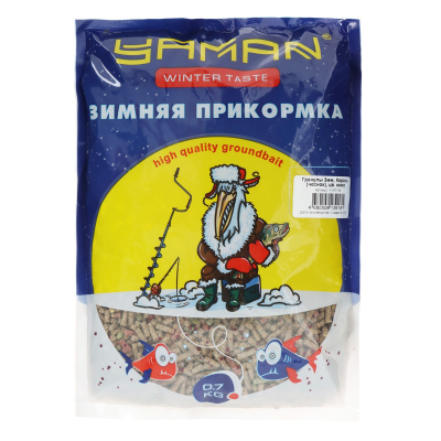 Прикормка Yaman Winter Taste Карась зимняя увлажненная (чеснок), цв. микс, 700 гр.