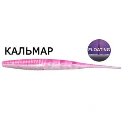 Силиконовая приманка Crazy Fish Polaris 4" 38-100-9d-6-F кальмар цв. pink snow (розовый снег)