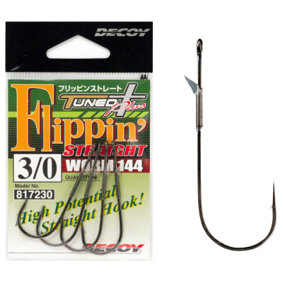 Крючок одинарный Decoy Worm 144 Flippin Straight #1/0