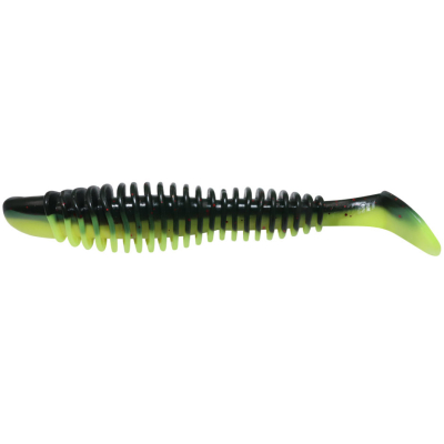 Силиконовая приманка Yaman Pro Arris Shad 2,5" цвет #32 - Black Red Flake/Chartreuse (уп. 7 шт.)