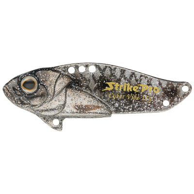Блесна-Цикада Strike Pro Cyber Vibe 55, 55 мм, 17 гр цвет Silver Spotted Bullhead (JG-005D#A249F)