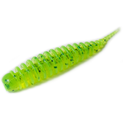 Силиконовая приманка Boroda Baits Petra 45мм цвет "ЖАБЬЯ ИКРА" (Fluo Chartreuse Black Flakes)