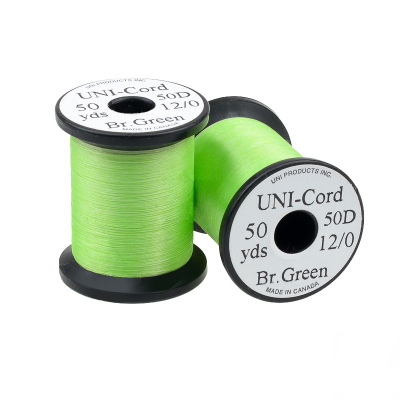 Нить UNI Gold 12/0 50yds. 50 denier Bright. Green
