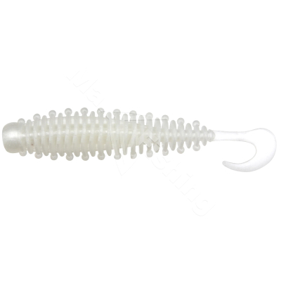 Силиконовая приманка Boroda Baits Mexer Tail 90 mm БЕЛАЯ СМЕРТЬ ПЕРЛАМУТР (White Death Pearl) 