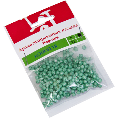 Насадки искусственные ароматизированные Lucky John Pop-ups размер S КОНОПЛЯ зелен.