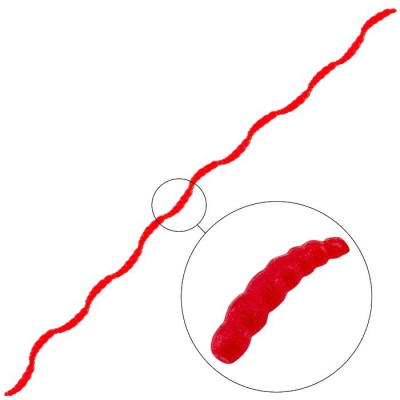 Силиконовая приманка Akara Micro Blood Worm 10 mm цв. # 204 (160 шт.)