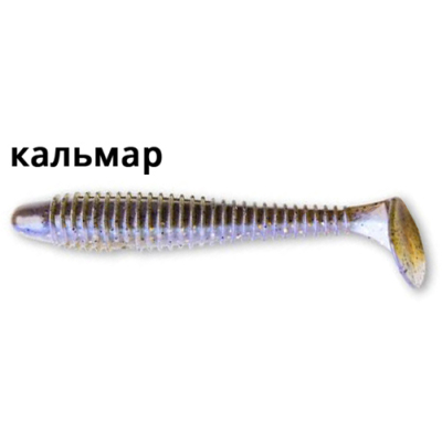 Силиконовая приманка Crazy Fish Vibro Fat 5.8" 74-145-3d-6 кальмар цв. swamp pearl (болотная жемчужина)