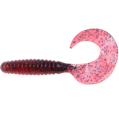 Силиконовая приманка Yaman Pro Spiral 5" цвет #04 - Grape (уп.5 шт)