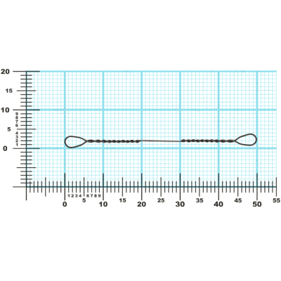Соединительное титановое звено Vido Craft «СКРУТКА» 50 мм, толщ. 0,45 мм, 18 кг, 3 шт/уп VD-TIS-045-50(3)
