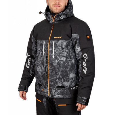 Костюм-поплавок рыболовный зимний Graff 215-О-В-8 ( до -15, карбон) р-р 3XL/182-188