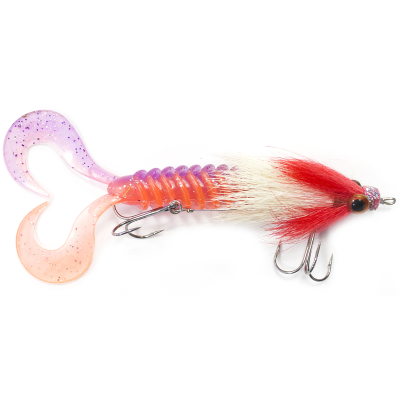 Приманка RSK Fishing MAUS XS 10mm (диаметр головы) 13см 17г оранжево-фиолетовое тело, красно-белая голова