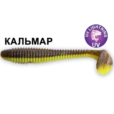 Силиконовая приманка Crazy Fish Vibro Fat 4.7" 39-120-30d-6 кальмар цв. caddisfly pupa by MF (куколка ручейника)