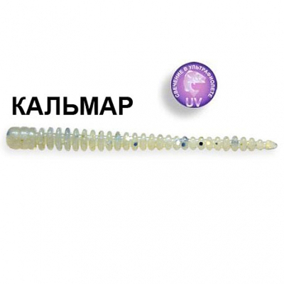 Силиконовая приманка Crazy Fish Cruel Leech 2.2" 8-55-25-6 кальмар цв. cold pearl (холодная жемчужина)