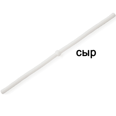 Силиконовая приманка Microfishing Worm Ball 4" - 10см. #1 Белый Сыр