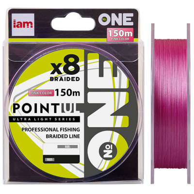 Плетёный шнур Iam №ONE PointUL Х8 150m (pink) d0.3 PE