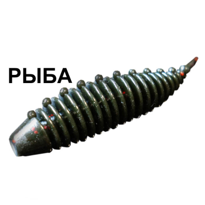 Мягкая приманка Boroda Baits Ayra Magnum цв. Чёрный с красн. блёстками,  аттр. "Рыба", 5 шт./уп.