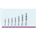 Застежка с вертлюгом Owner Hooked Snap Swivel №4 7шт