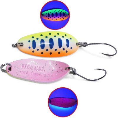 Блесна Kosadaka Trout Police Indi Spoon 3.2g , 32mm, цвет G13PUV