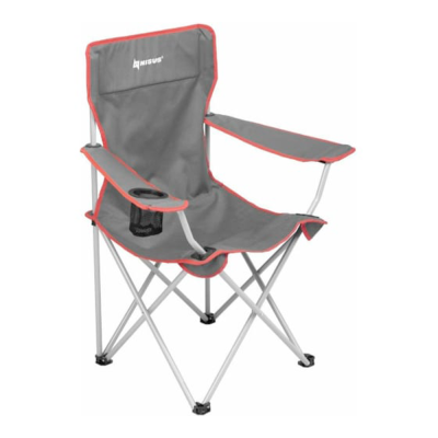 Кресло складное Nisus (N-96806H-GR-1) серый/красный без чехла