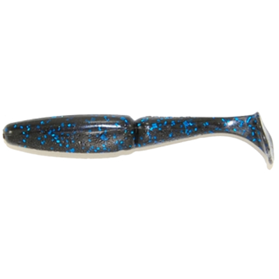 Мягкая приманка Gambler Little EZ цв. Black Blue Glitter