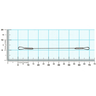 Соединительное звено для стингера из титана Vido Craft 1х7, 70 мм, толщ. 0,5 мм, 20 кг, 3 шт/уп VD-7TiSLN-05-70